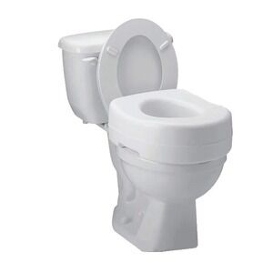 Carex White Plastic Raised Toilet Seat 5-1/2" Height up to 300 lbs
